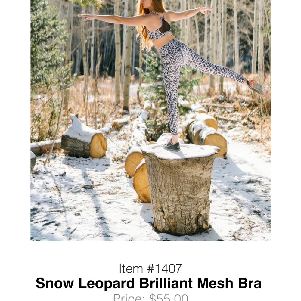Snow leopard brilliant mesh bra size medium